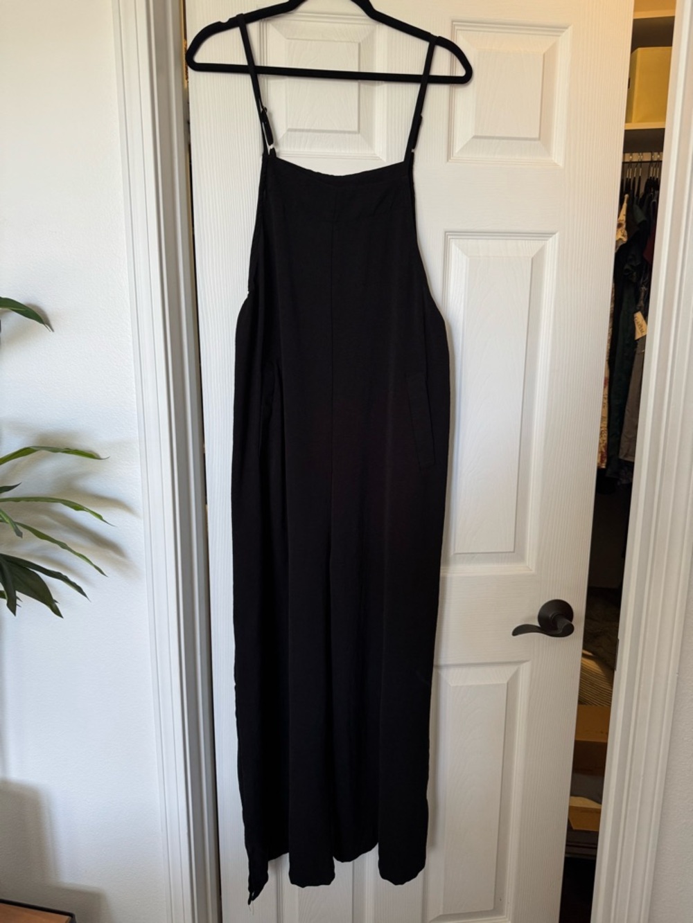 Black Flowy Jumpsuit with Adjustable Straps
